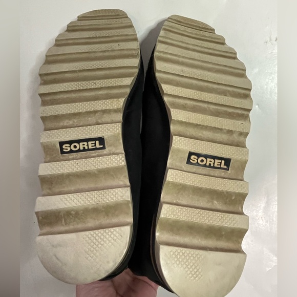 Sorel Sneakchic Alpine Lace Up Leather Ankle Boots / Sneakers Women's 8 Black - Picture 3 of 8